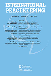 Cover image for International Peacekeeping, Volume 27, Issue 2, 2020