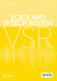 Cover image for Voice and Speech Review, Volume 15, Issue 1, 2021