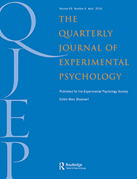 Cover image for The Quarterly Journal of Experimental Psychology, Volume 69, Issue 4, 2016