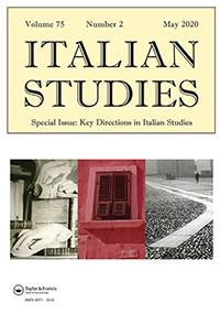 Cover image for Italian Studies, Volume 75, Issue 2, 2020