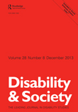 Cover image for Disability & Society, Volume 28, Issue 8, 2013