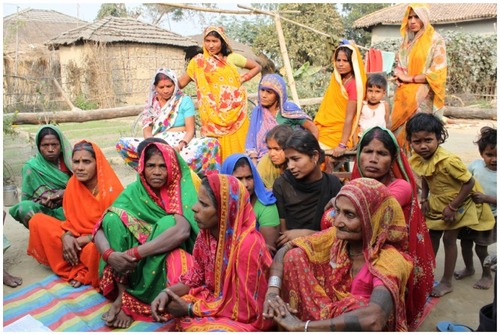 Figure 1 Women during a focus group discussion in a village in Saptari.Photo by Radl and Rajwar.