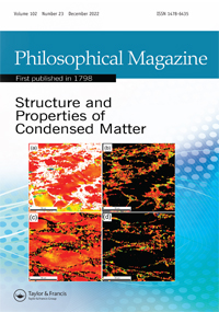 Cover image for Philosophical Magazine, Volume 102, Issue 23, 2022