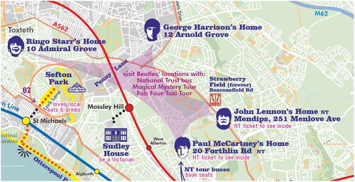 Figure 12. A section of Liverpool Pop City map (reproduced with permission from Quickmap Ltd).