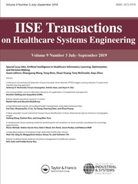Cover image for IISE Transactions on Healthcare Systems Engineering, Volume 9, Issue 3, 2019