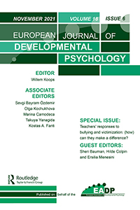 Cover image for European Journal of Developmental Psychology, Volume 18, Issue 6, 2021