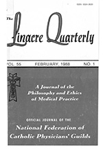 Cover image for The Linacre Quarterly, Volume 55, Issue 1, 1988