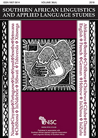 Cover image for Southern African Linguistics and Applied Language Studies, Volume 36, Issue 4, 2018