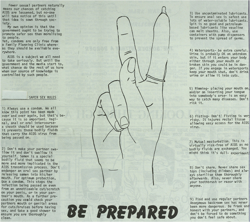 Figure 1. Safer sex rules. Credit: The Warwick Boar. Reproduced with permission of Modern Records Centre, University of Warwick: UWA/PUB/WB/258. The name of the student has been redacted from the original image to respect privacy with no intent to misrepresent the original nature of the image.