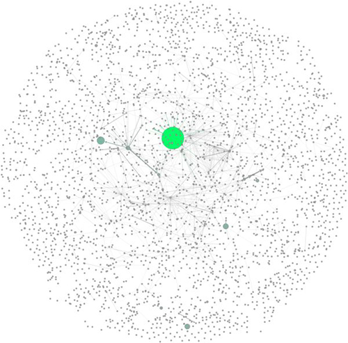 Figure 1. Social network visualization of twitter users on vaccination before COVID-19.