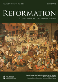 Cover image for Reformation, Volume 27, Issue 1, 2022