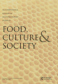 Cover image for Food, Culture & Society, Volume 25, Issue 5, 2022