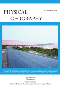 Cover image for Physical Geography, Volume 39, Issue 3, 2018