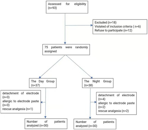 Figure 1 Flow-chart showing included and excluded patients.
