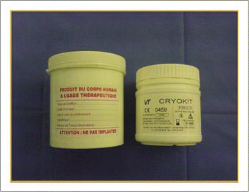 Figure 3 Double walled container “Cryokit®” used for packaging the xenotransplant allowing a safe and constant hibernation during transport.