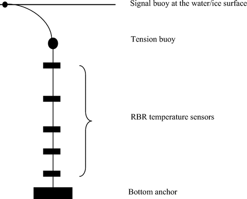 Fig. 3. Allocation scheme of temperature sensors at the thermistor chain.