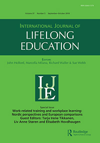 Cover image for International Journal of Lifelong Education, Volume 37, Issue 5, 2018