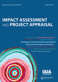 Cover image for Impact Assessment and Project Appraisal, Volume 36, Issue 6, 2018