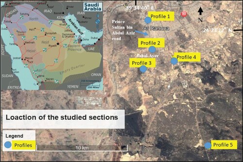 Figure 1. Location map of the study area with sample location, image provided by Google Earth.