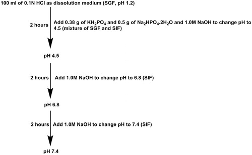 Scheme 2. In vitro rug release studies in simulated gastro intestinal fluids.