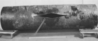 FIGURE 7 The rapture pipe due to fatigue cracking.