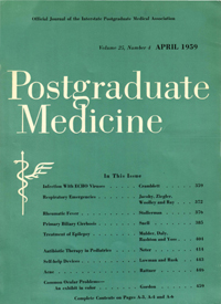 Cover image for Postgraduate Medicine, Volume 25, Issue 4, 1959