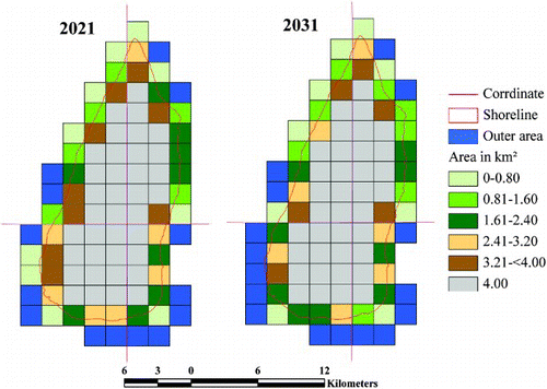 Figure 4. Predicted area for 2021 and 2031.