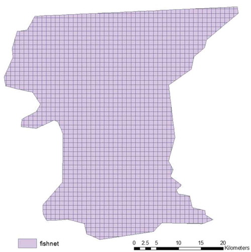 Figure 2. Fishnet in East Baton Rouge County, Louisiana.