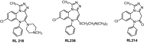 Figure 21. The structures of RL 218 and RL 236 and their hydrolyzate RL 214.