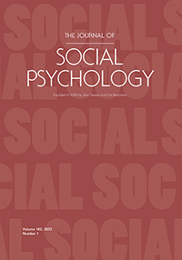 Cover image for The Journal of Social Psychology, Volume 162, Issue 1, 2022