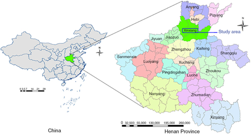 Fig. 1 Location of Xinxiang in Henan Province, China.