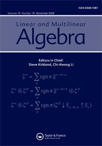 Cover image for Linear and Multilinear Algebra, Volume 70, Issue 16, 2022