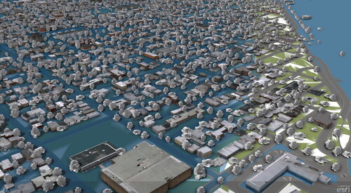 Figure 5. Rendered 3D model in CityEngine.