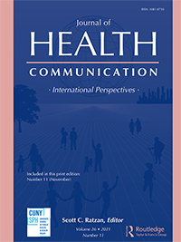 Cover image for Journal of Health Communication, Volume 26, Issue 11, 2021