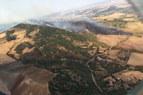 Figure 5. Stigliano fire aerial image. (source: Civil Protection Department - Basilicata Region).