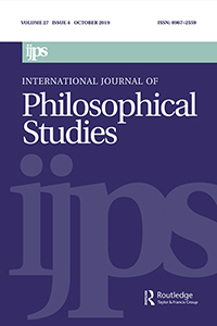 Cover image for International Journal of Philosophical Studies, Volume 27, Issue 4, 2019