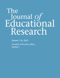 Cover image for The Journal of Educational Research, Volume 116, Issue 1, 2023