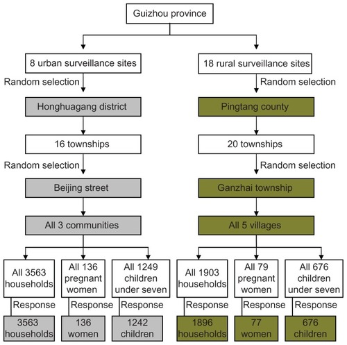 Figure 2 Flow chart of sampling framework and study population in Guizhou province.