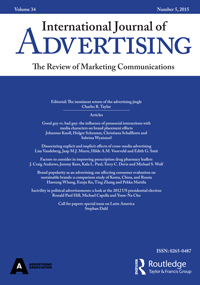 Cover image for International Journal of Advertising, Volume 34, Issue 5, 2015