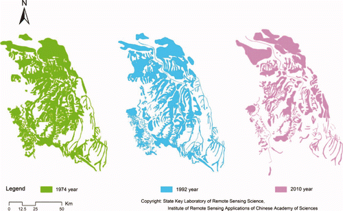 Figure 7. Spatial and temporal sequence map of Sichuan Zoige wetland.