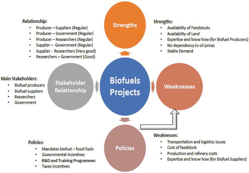 Figure 8. Framework of biofuel production in Colombia. Source: Authors´ own
