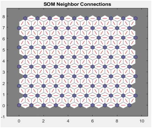 Figure 12. SOM neighbour connections.