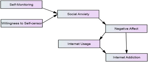 Figure 1. Social-emotional model of internet addiction.