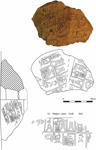 Figure 7. Uruk clay sealing with city seal impression, W 11,456/VA10803.