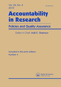 Cover image for Accountability in Research, Volume 26, Issue 4, 2019