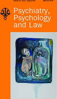 Cover image for Psychiatry, Psychology and Law, Volume 25, Issue 4, 2018