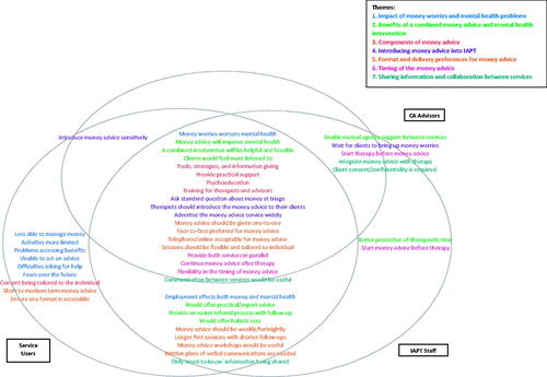 Figure 1. Diagram of overlapping subthemes within the thematic framework.