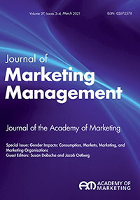 Cover image for Journal of Marketing Management, Volume 37, Issue 3-4, 2021