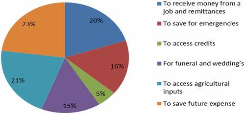 Figure 1. Reasons rural households motivated to use formal financial institutions.