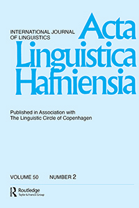 Cover image for Acta Linguistica Hafniensia, Volume 50, Issue 2, 2018